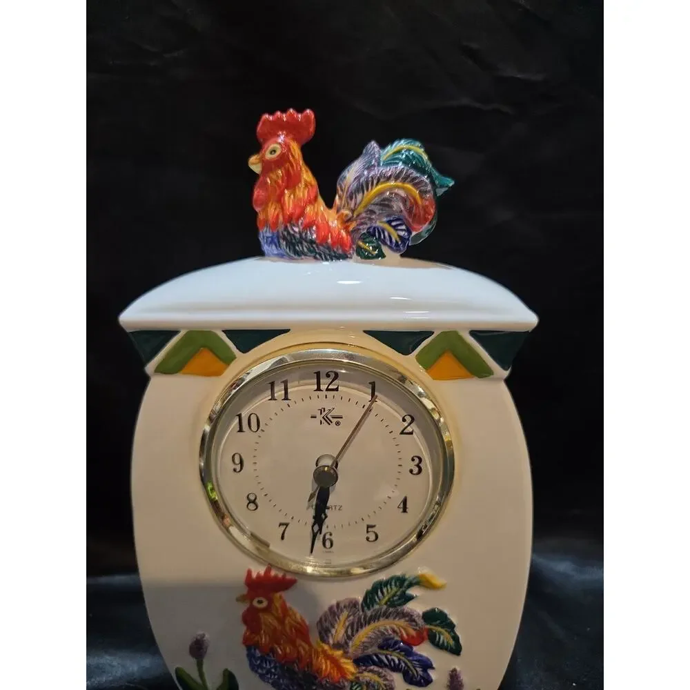 Vntg KK Rooster Clock 10